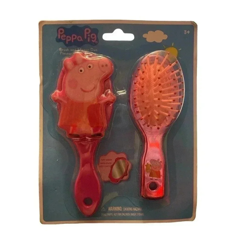 Peppa Pig Pink Hair Brush & Mirror Duo Age 3 +